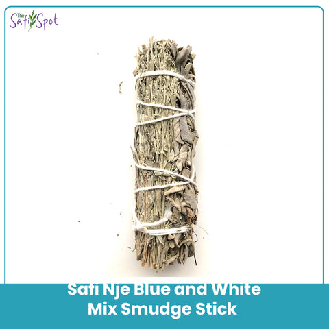 Safi Nje Blue and White Mix Smudge Stick